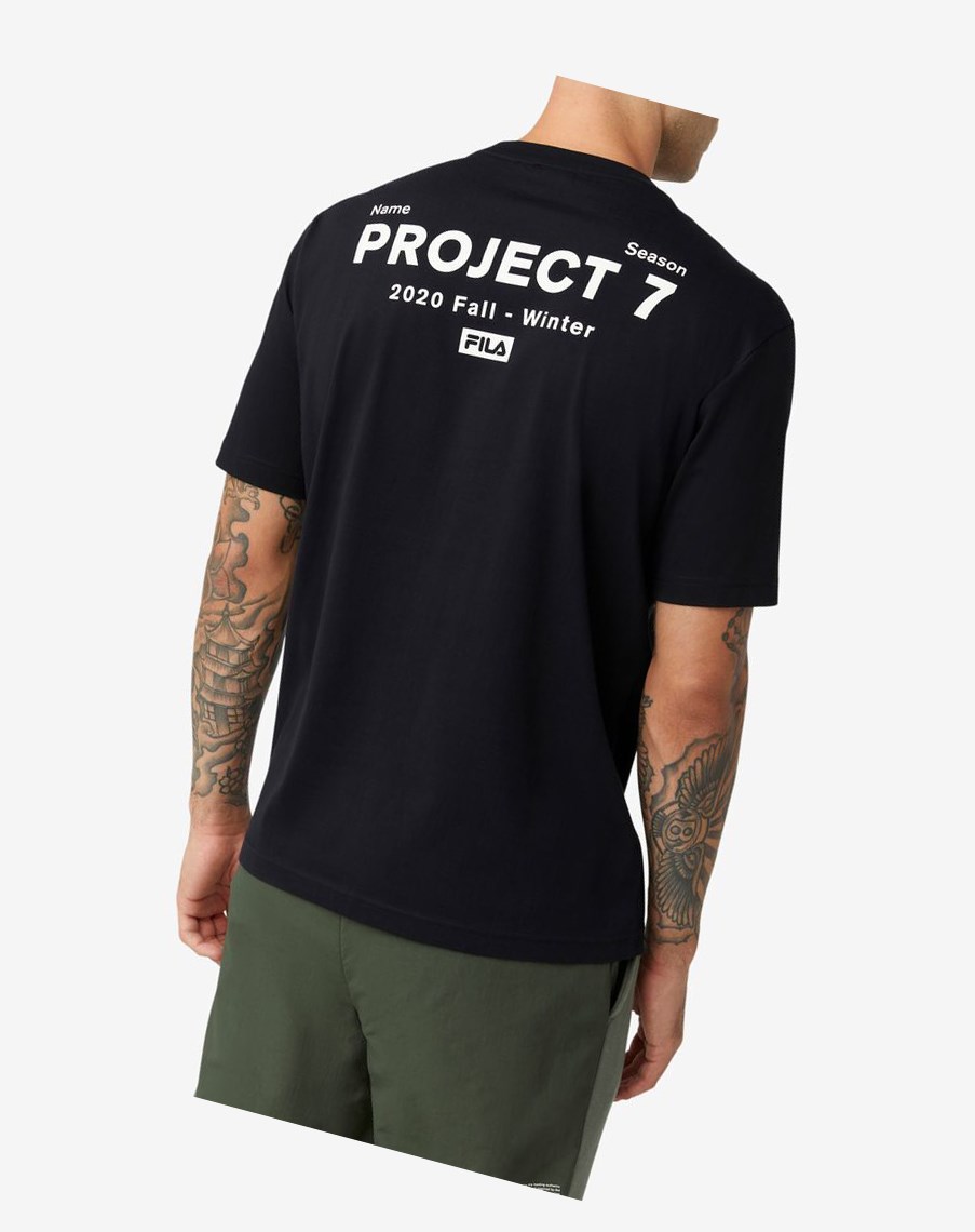 Fila Project 7 Logo T-shirt Negras | 08ADLYJER