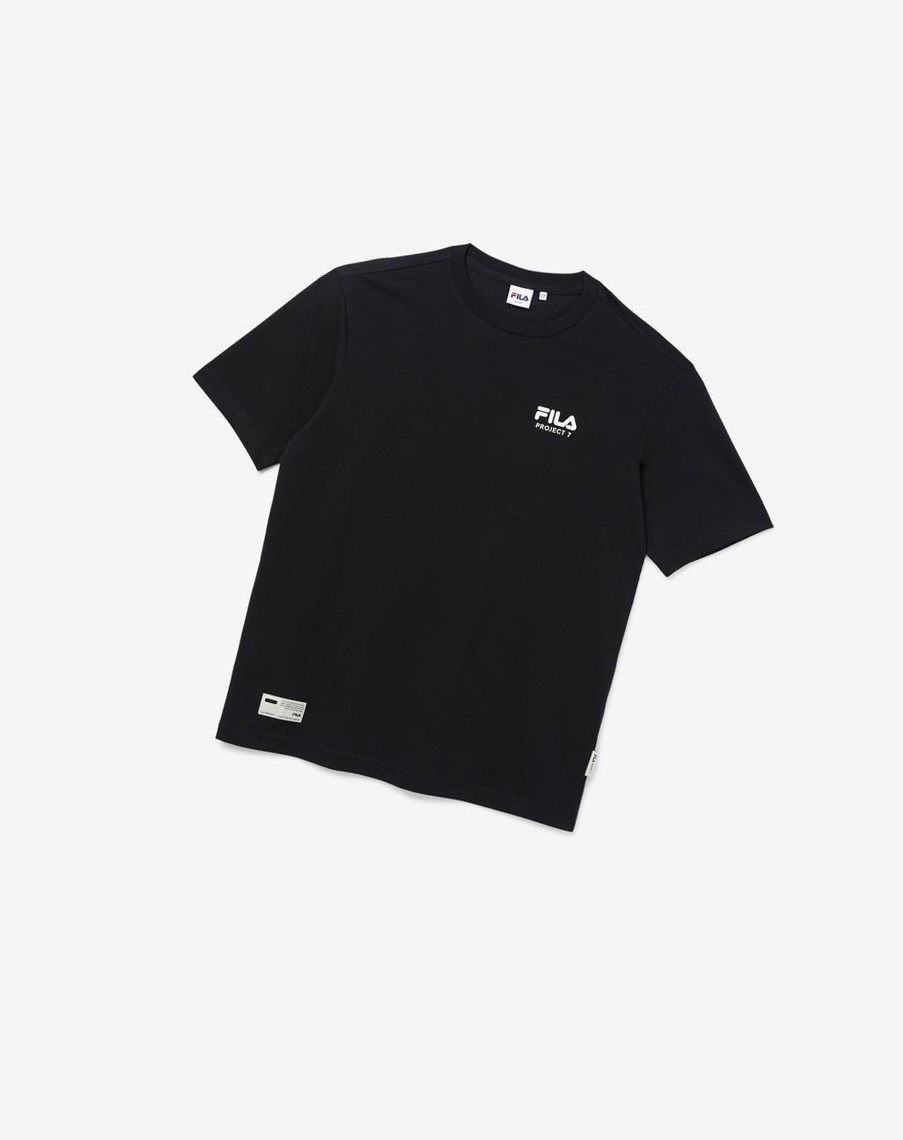 Fila Project 7 Logo T-shirt Negras | 08ADLYJER