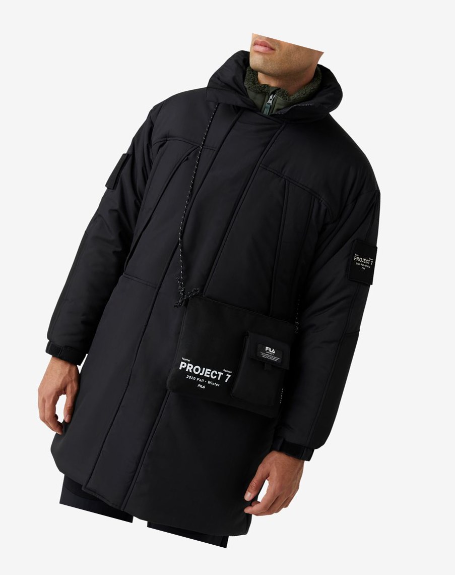 Fila Project 7 Long Acolchado Coat Negras | 25KESIMPT