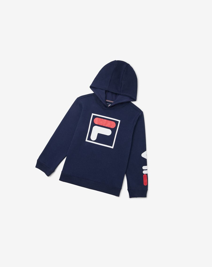 Fila Raglan Hoodie Azul Marino | 02IMHTYKG