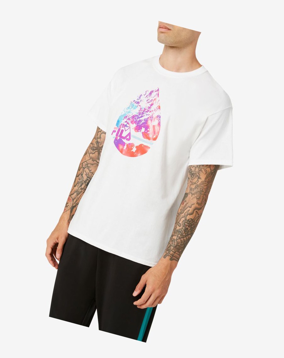 Fila Raindrop Tee Blancas | 05VJXTQGB