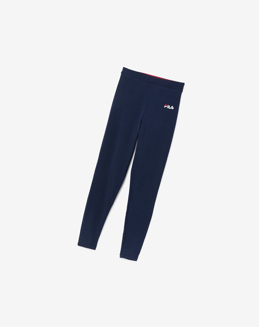 Fila Rathi High Waisted Legging Azul Marino Blancas Rojas | 28HGYJTVO