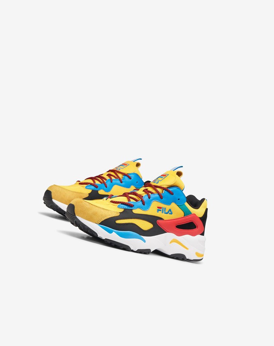 Fila Ray Tracer Festival Sneakers Amarillo Negras Azules | 16VIBPWAL