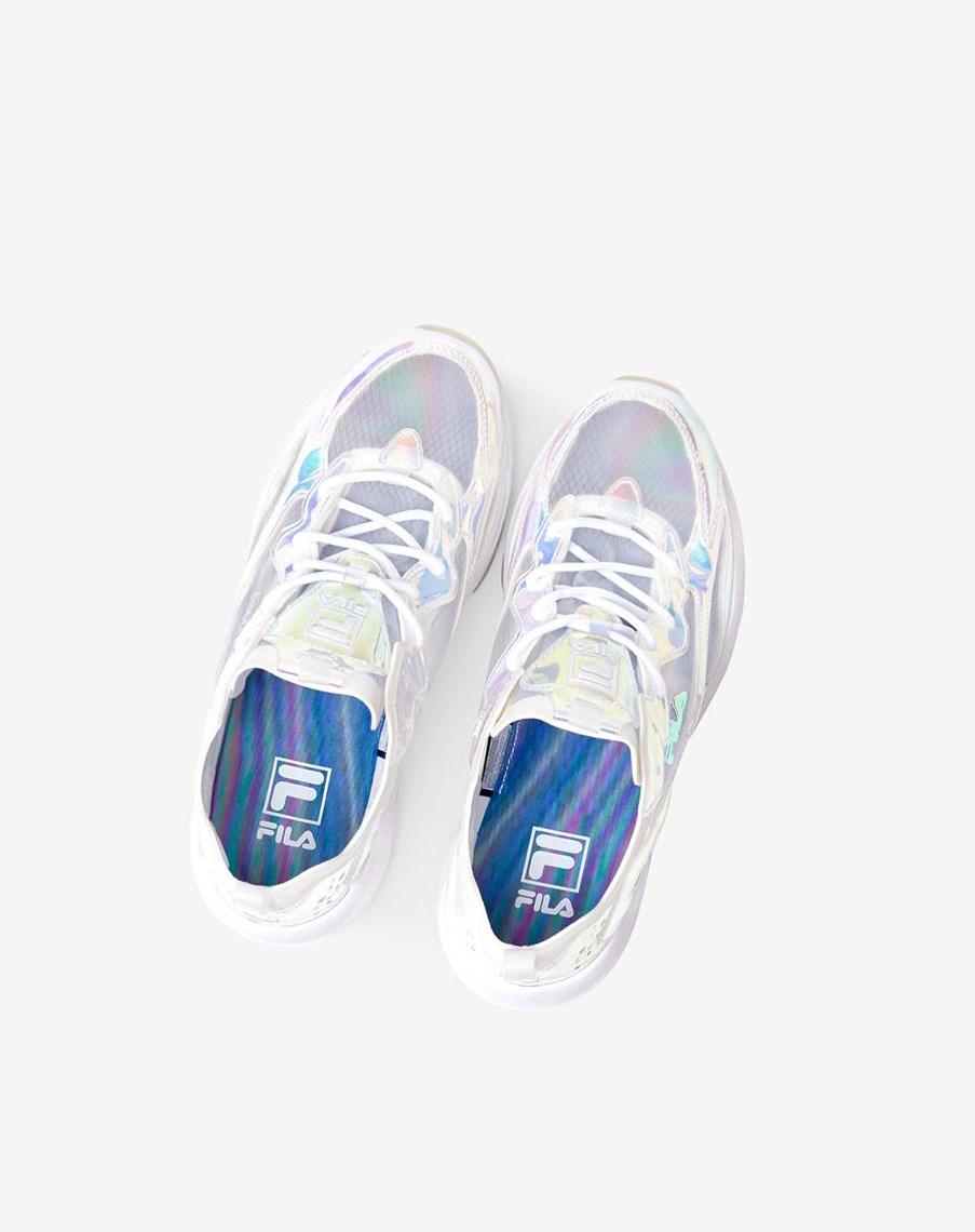 Fila Ray Tracer Iridescent Sneakers Blancas Blancas | 72ZFADSPL