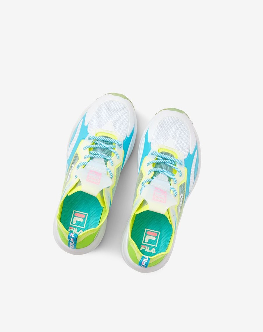 Fila Ray Tracer Lite Sneakers Amarillo Verde Azules | 75OXSCTAV