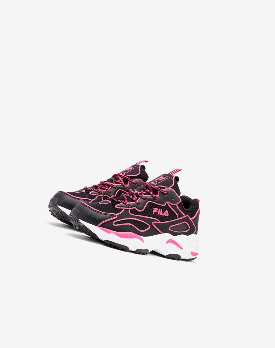 Fila Ray Tracer Neon Sneakers Blk/Pglo/Wht | 25MBKIZEX