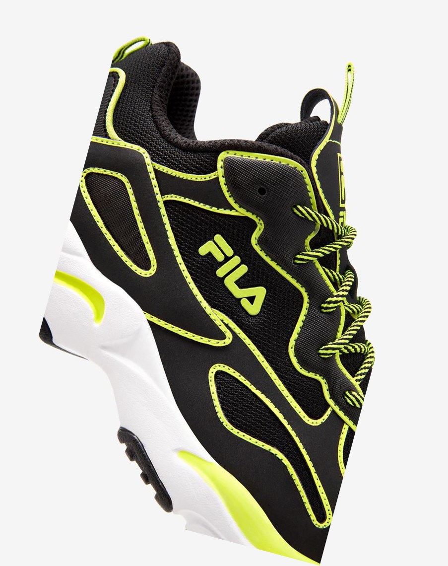 Fila Ray Tracer Neon Sneakers Blk/Sfty/Wht | 96DYCILBK