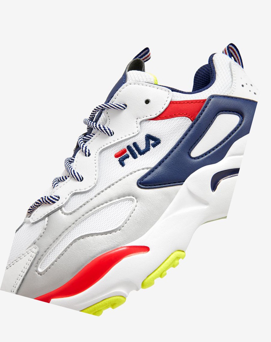 Fila Ray Tracer Sneakers Blancas Azul Marino Rojas | 40LUQIXRH