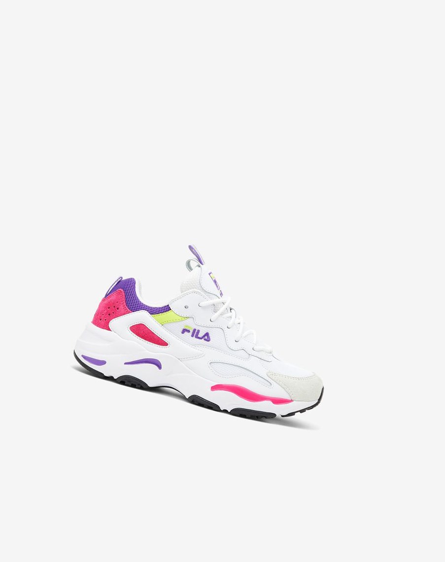 Fila Ray Tracer Sneakers Blancas Moradas | 41LYNFUSV