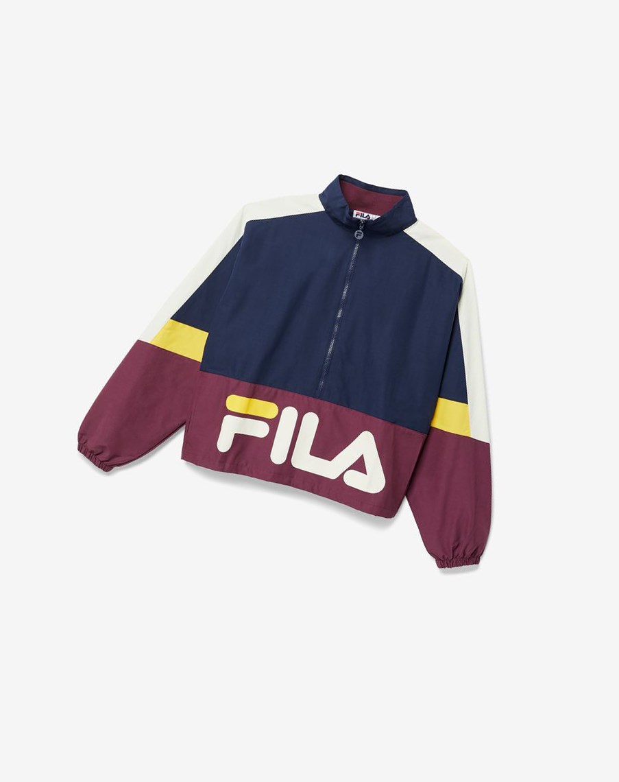 Fila Reid Pista Jacket 413 Peacoat / Prune / Tutrledove | 51HDSPWXF