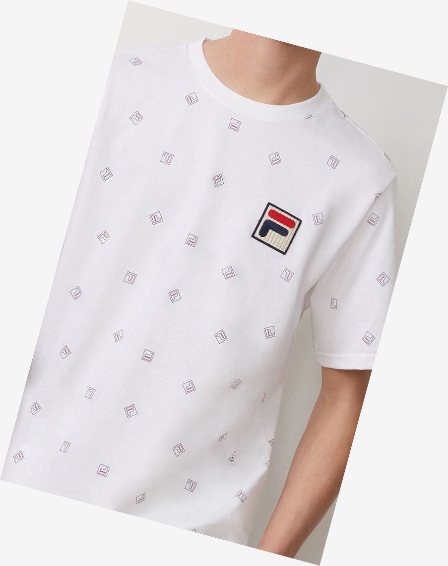 Fila Reign Tee Blancas | 64LDSIUCE