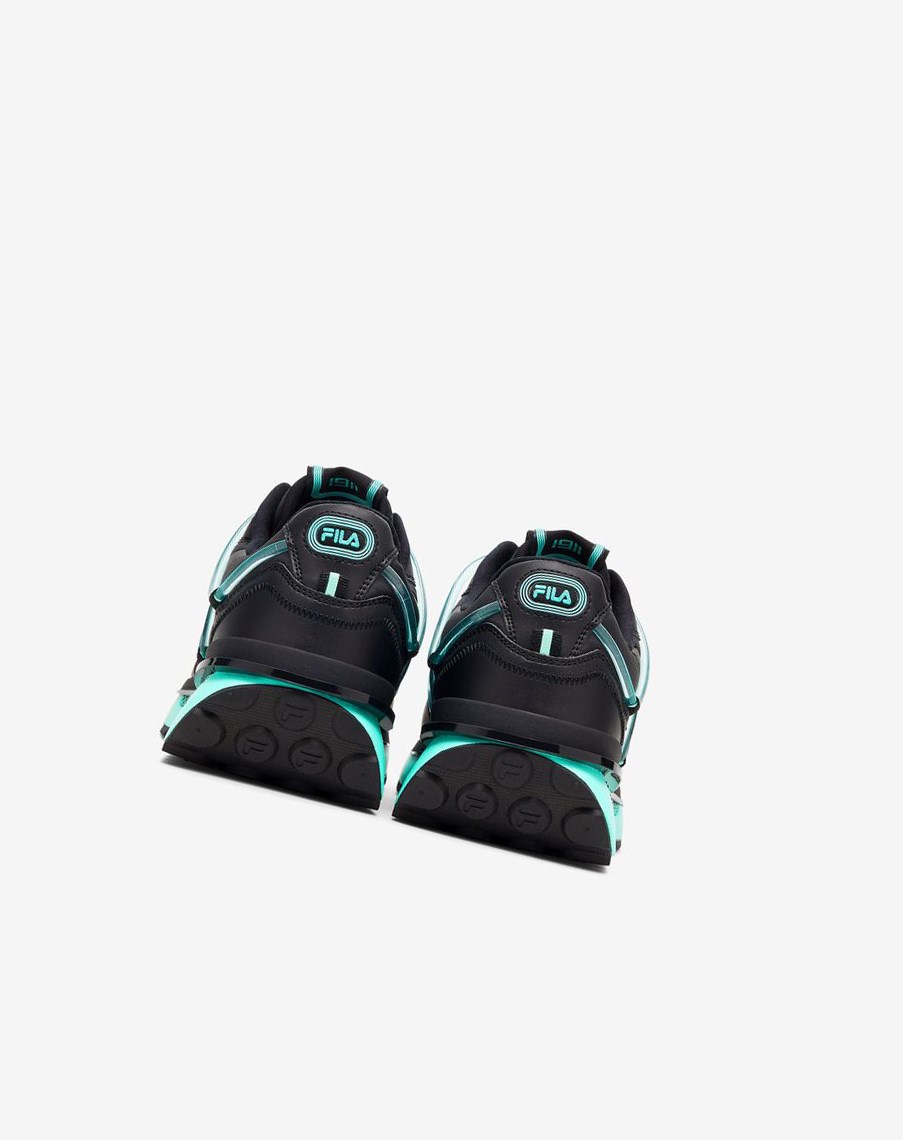 Fila Renno Gid Sneakers Negras Negras Verde Menta | 69FYRJTKV