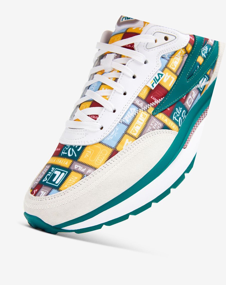 Fila Renno Patchwork Fornido Sneakers Blancas Amarillo | 25BCEFLIJ