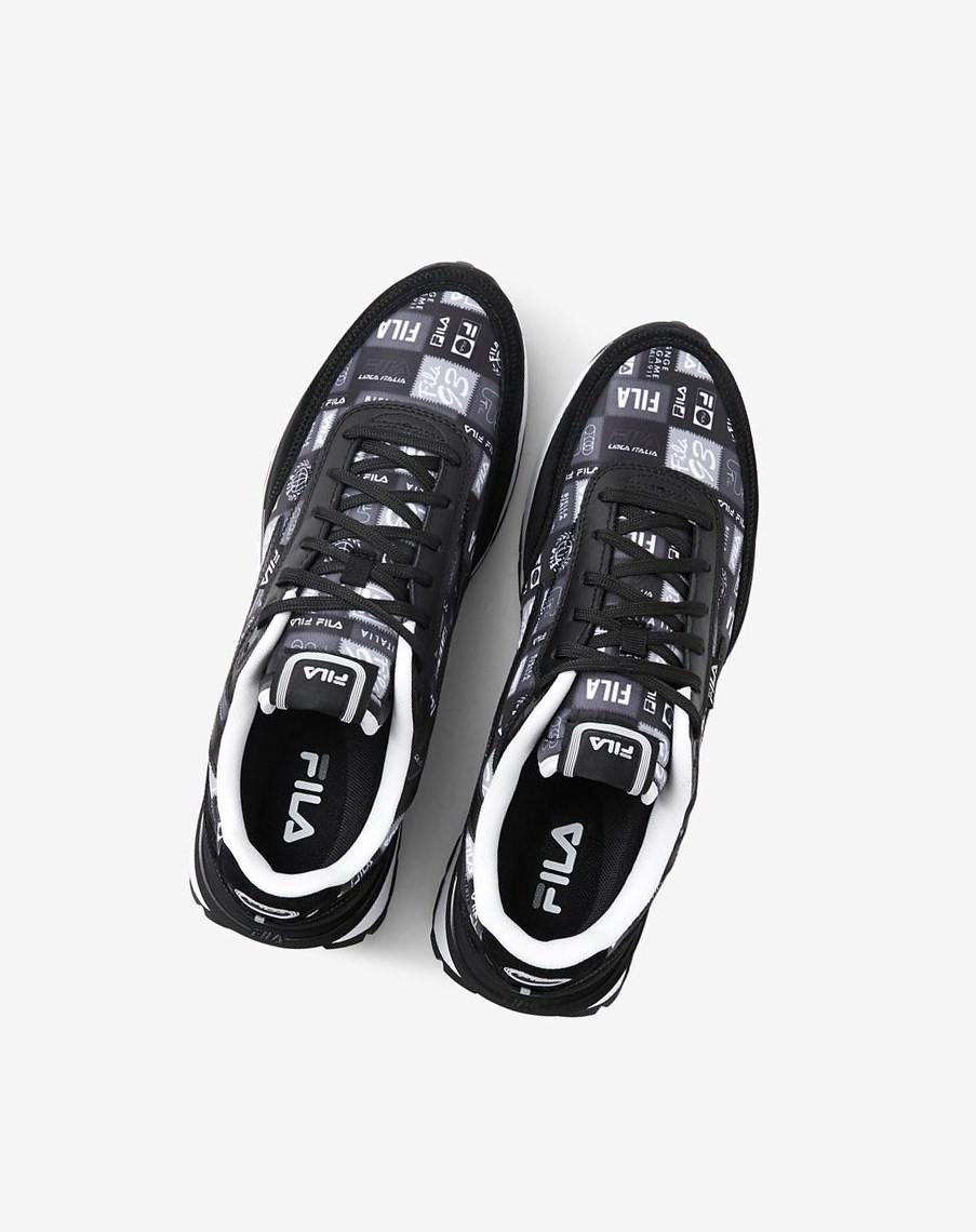 Fila Renno Patchwork Fornido Sneakers Negras Blancas | 19RVGTMWI