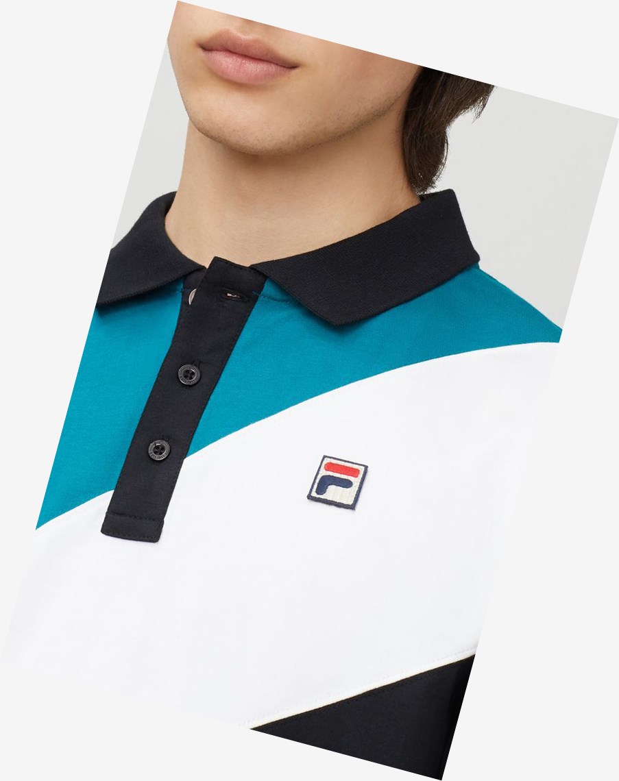 Fila Reus Polo Blk/Hblu/Wht | 51BRDGJCP