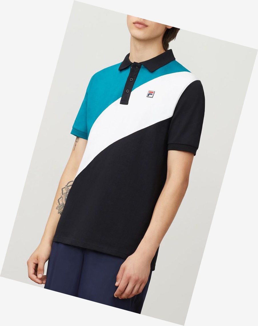 Fila Reus Polo Blk/Hblu/Wht | 51BRDGJCP