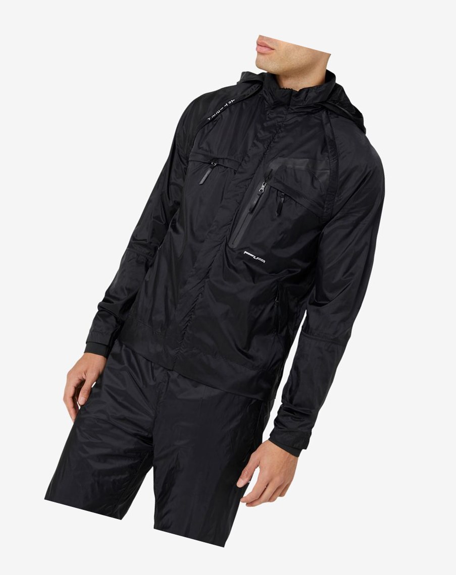 Fila Rigel Windbreaker Negras Blancas Blancas | 18EQZLKWJ