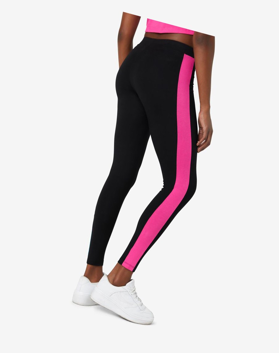 Fila Riviera Legging Negras Rosas Azules | 36VMOPECU