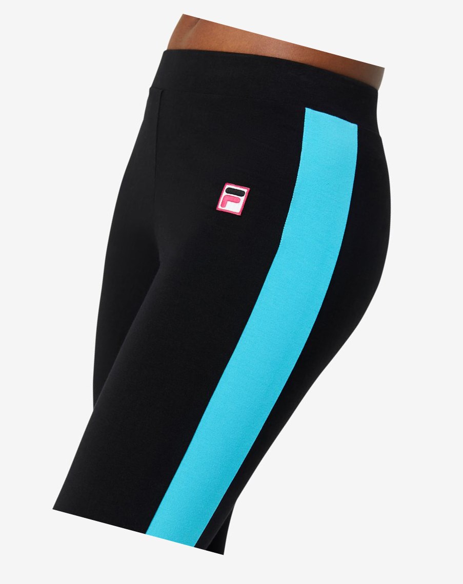 Fila Riviera Legging Negras Rosas Azules | 36VMOPECU