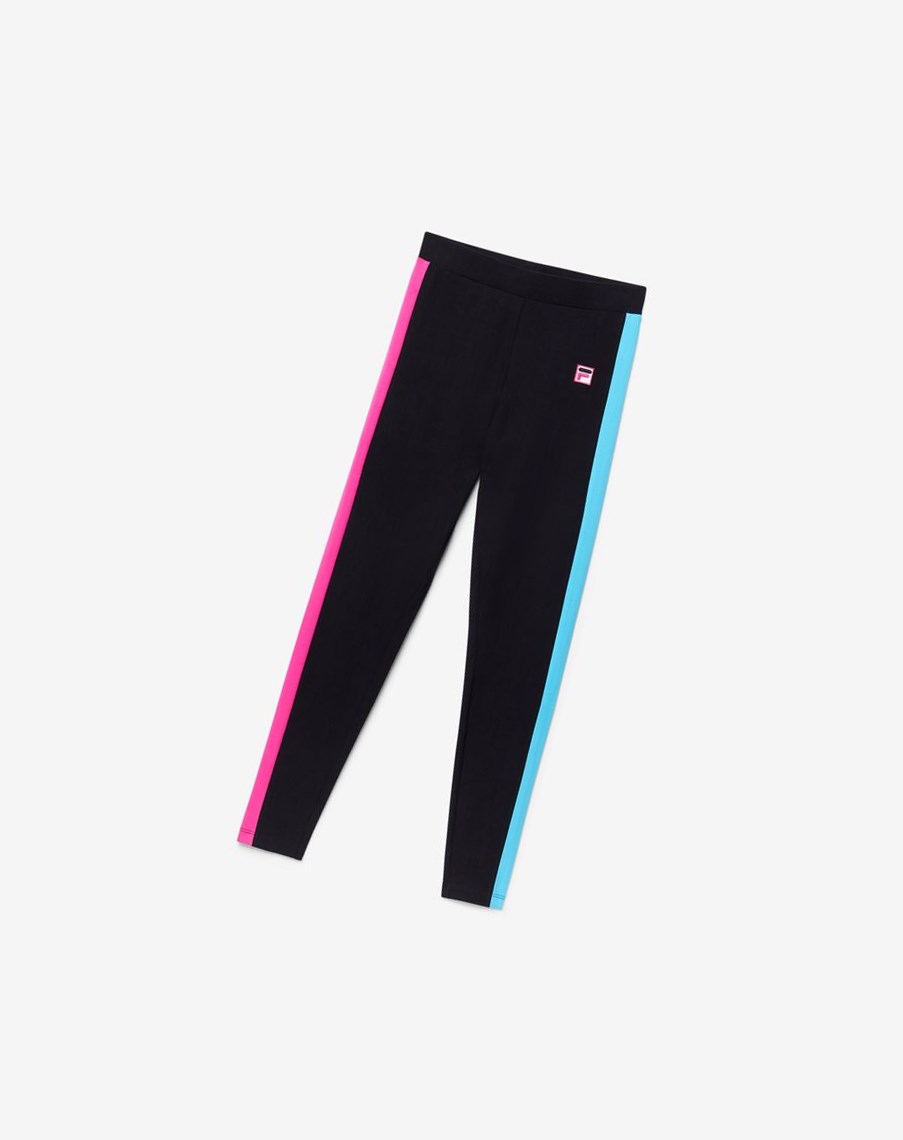 Fila Riviera Legging Negras Rosas Azules | 36VMOPECU