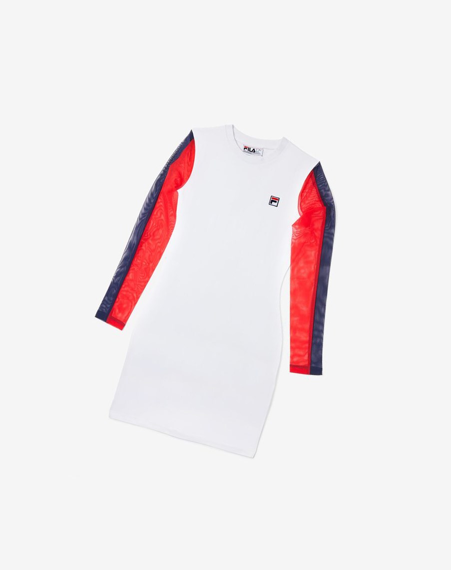 Fila Ruhi Vestido Blancas Rojas | 48RYZLUAW