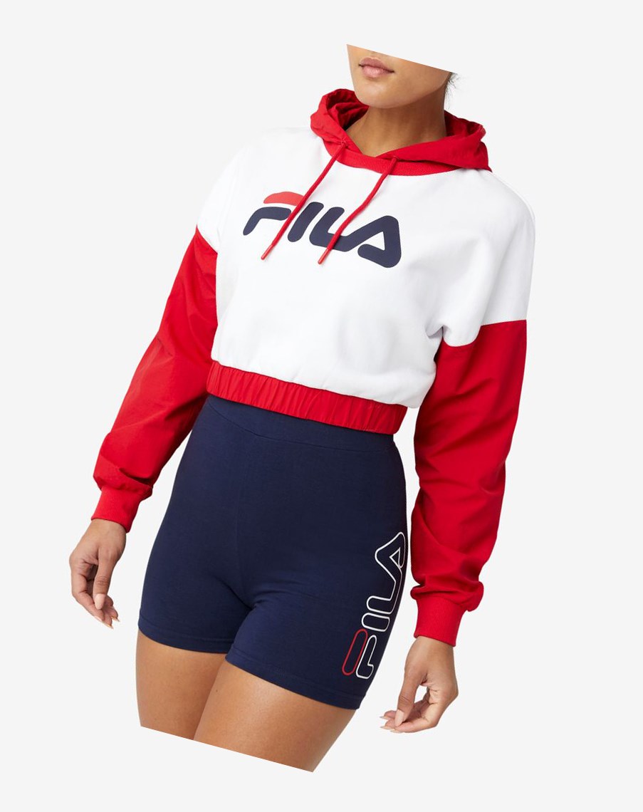 Fila Saachi Hoodie Rojas Blancas | 28LOXBQKT