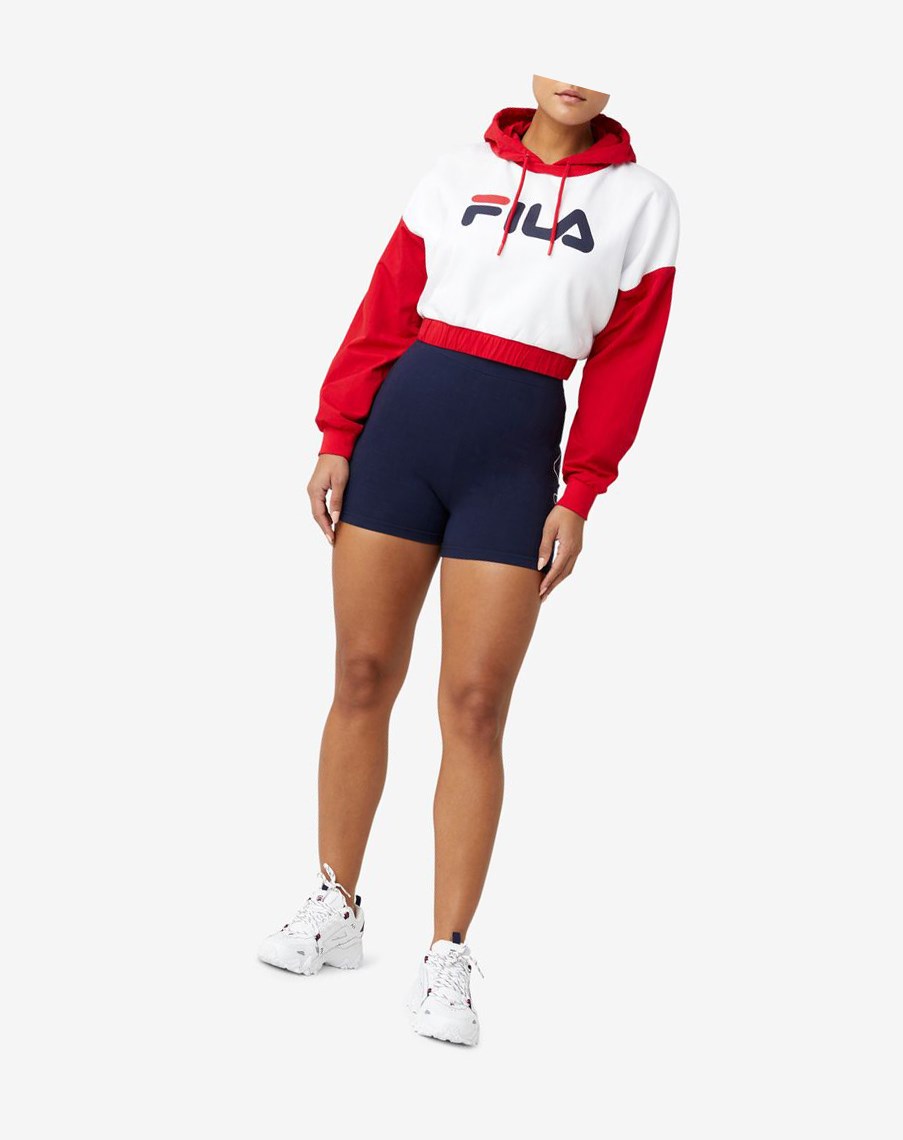 Fila Saachi Hoodie Rojas Blancas | 47FTKAPGD