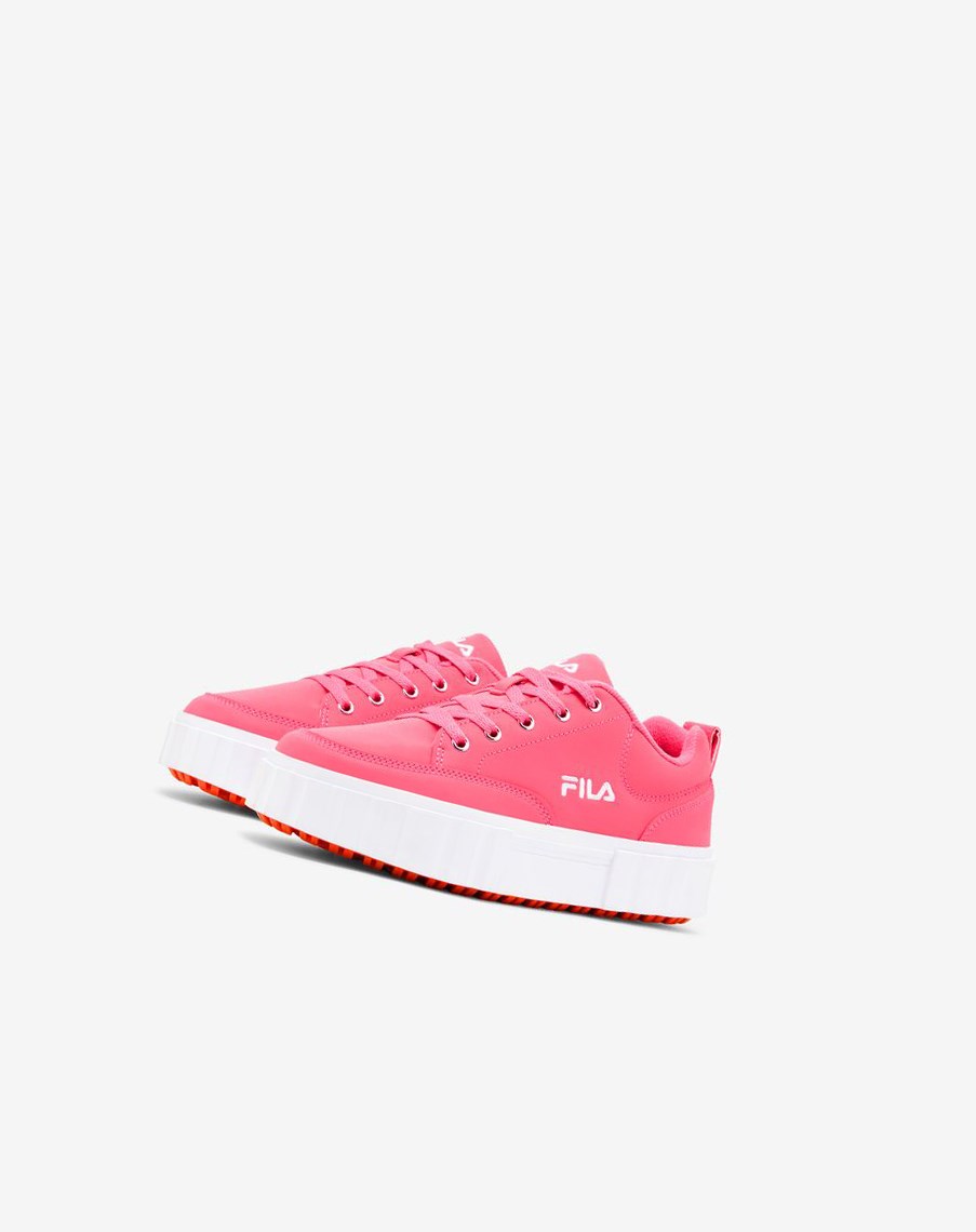 Fila Sandblast Low Sneakers Pglo/Pglo/Wht | 24EKLRTQN