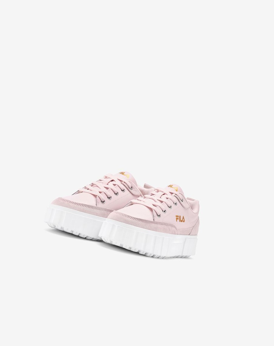 Fila Sandblast Low Sneakers Rosas Blancas Doradas | 13NYKGOAT