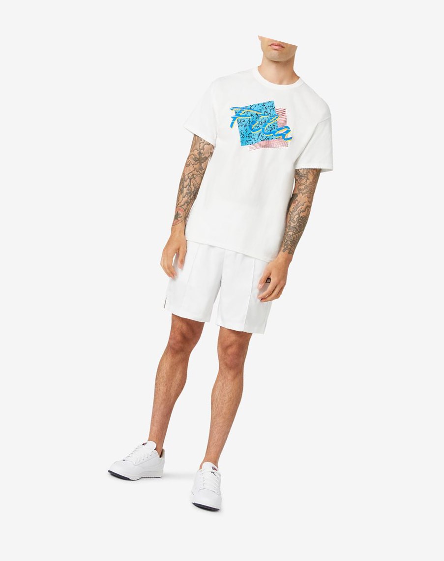 Fila Santa Monica Tee Blancas | 23PCQIADN