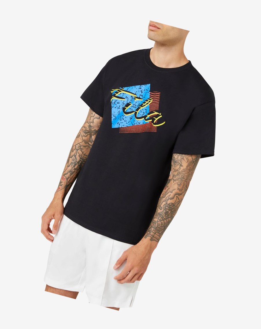 Fila Santa Monica Tee Negras | 17KZCQLVO