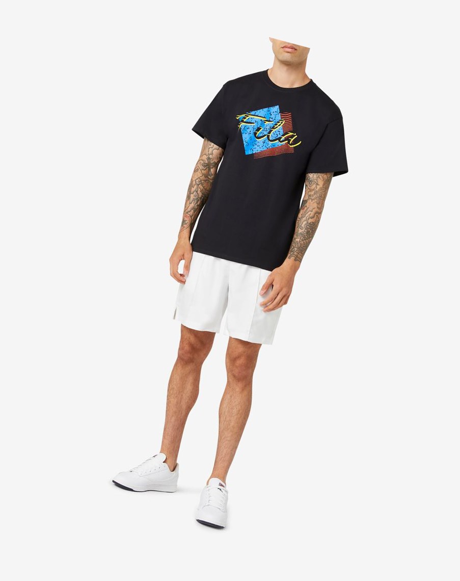 Fila Santa Monica Tee Negras | 17KZCQLVO