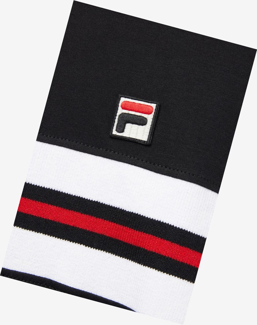 Fila Silver Tee Negras Rojas Blancas | 13RFINHCP