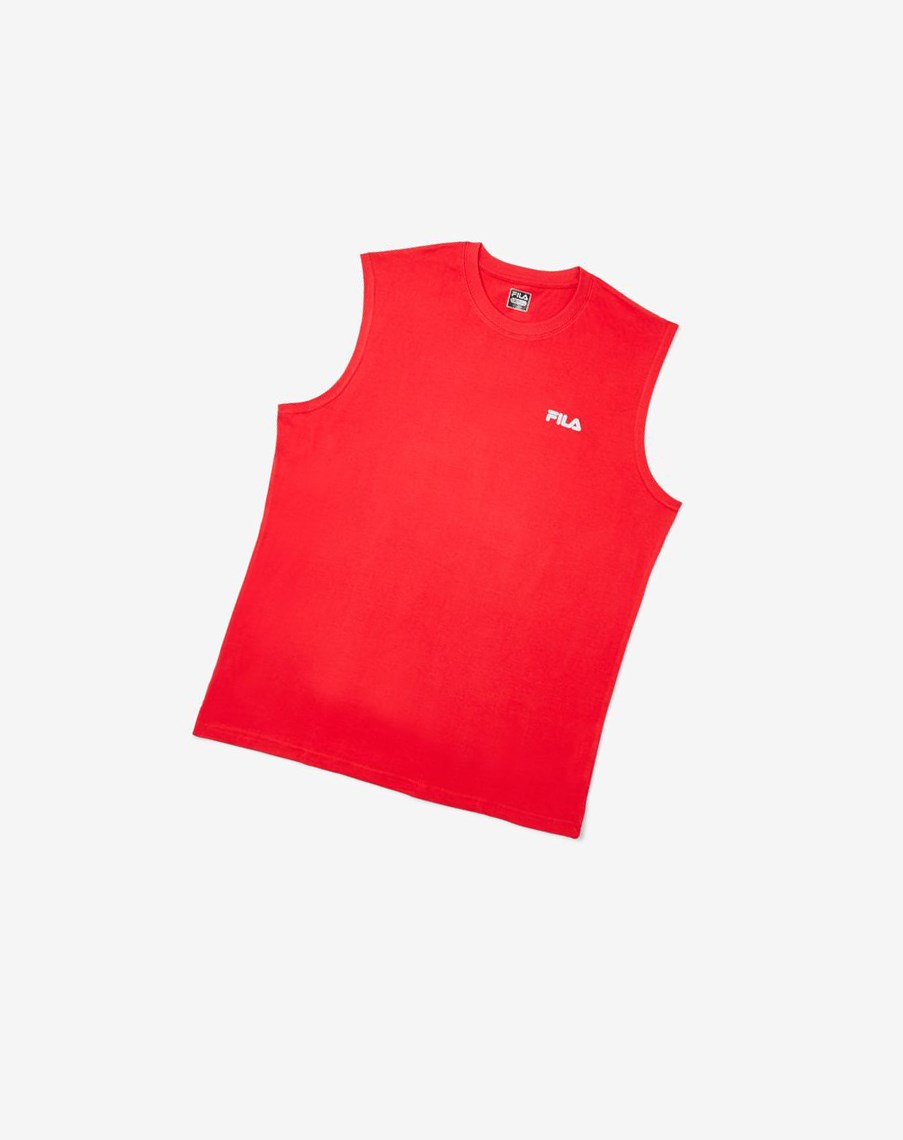 Fila Sin Manga Top Rojas | 10GIDWNER