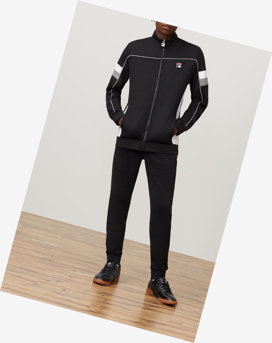 Fila Slalom Pista Jacket Blk/Wht/Fgry | 60GLYRZPJ