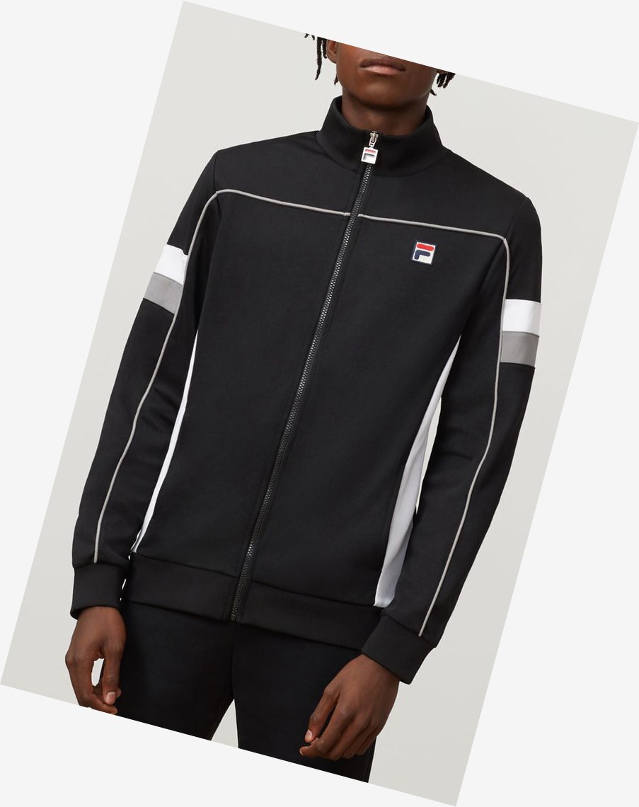 Fila Slalom Pista Jacket Blk/Wht/Fgry | 60GLYRZPJ