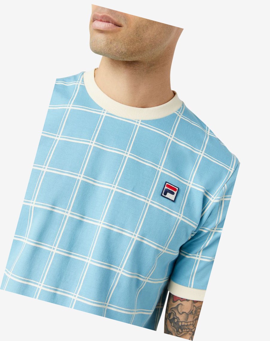 Fila Slate Ringer Tee Azules | 01OQVECJM