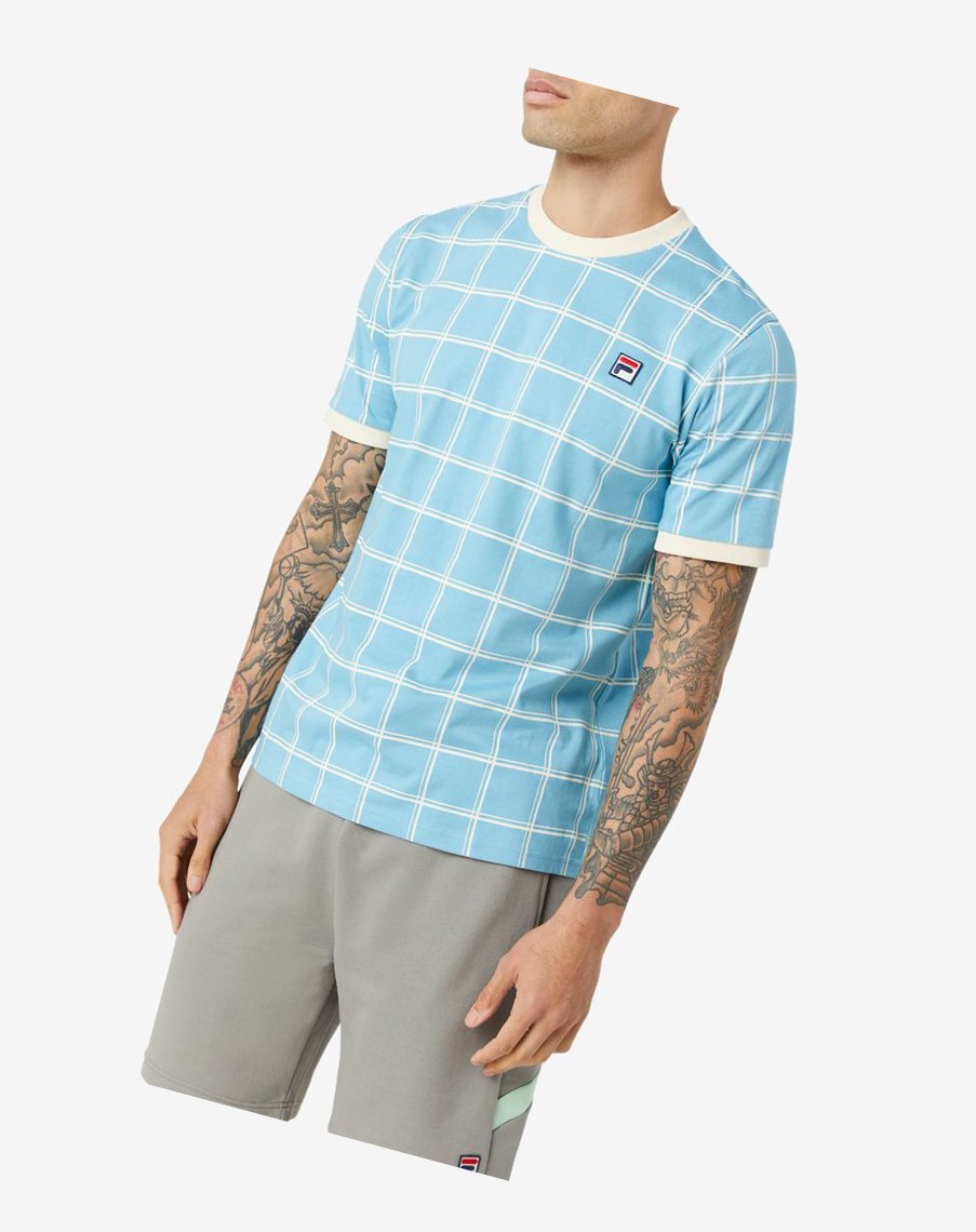 Fila Slate Ringer Tee Azules | 01OQVECJM