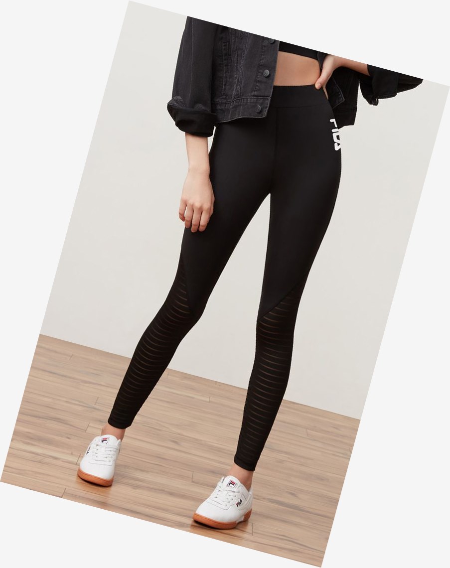 Fila Soni Burnout High Rise Legging Negras | 67FHIROKL