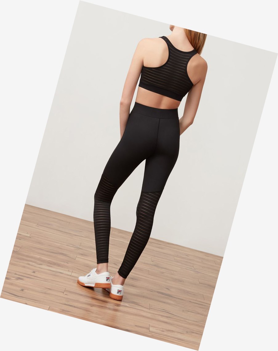 Fila Soni Burnout High Rise Legging Negras | 91JQIOAZD