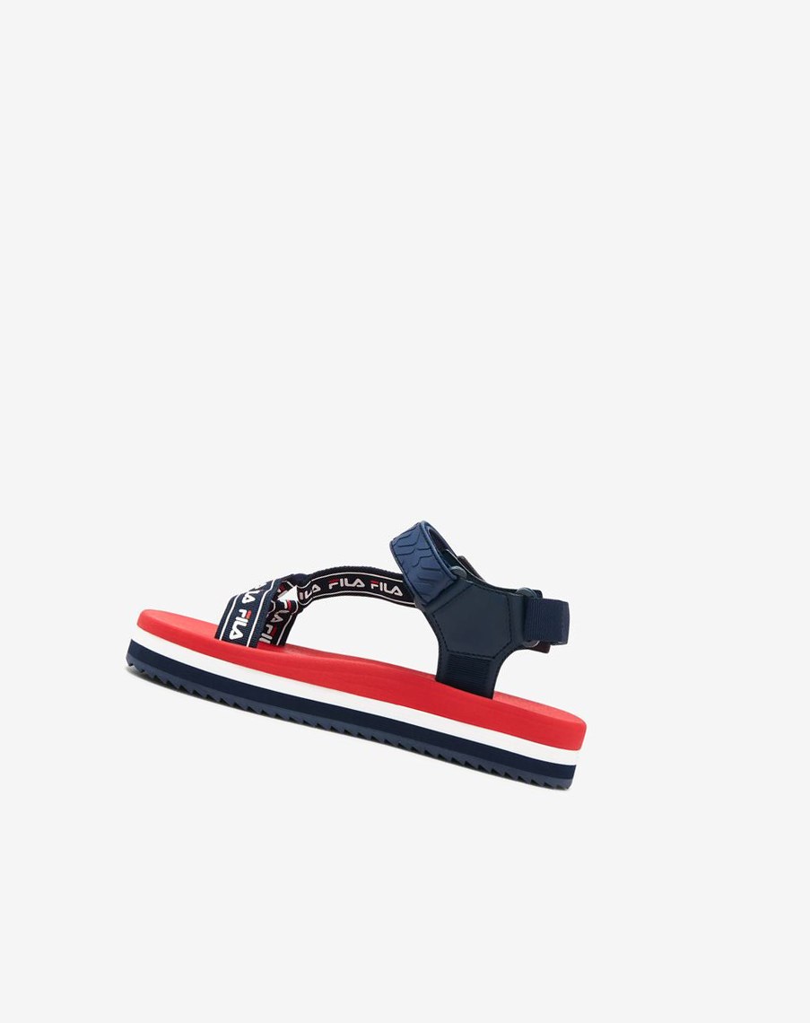 Fila Spettro Sandal Chanclas Sandals Azul Marino Rojas Blancas | 03ZVJKDIB