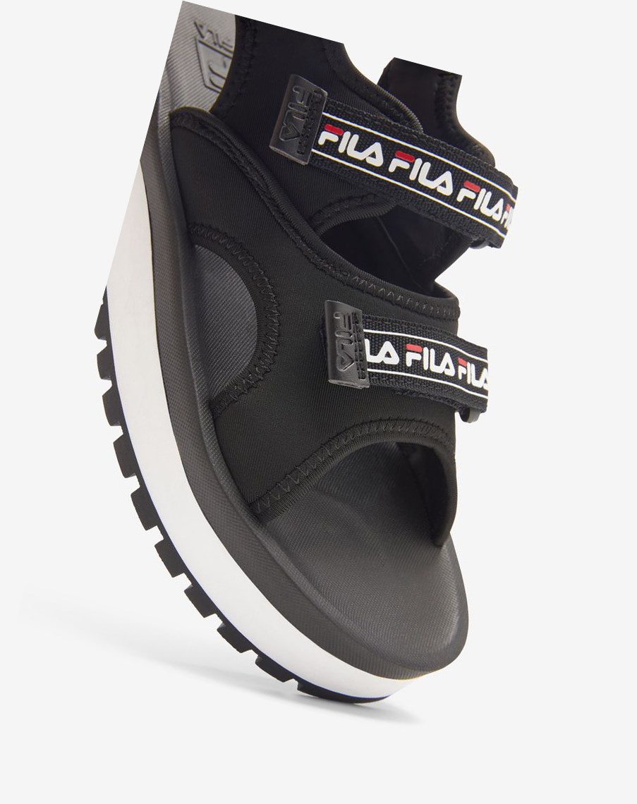 Fila Spot Eva Sandal Chanclas Sandals Negras Rojas Blancas | 83ZSYMVTG