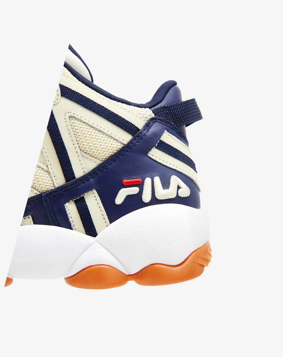 Fila Stackhouse Spaghetti Sneakers Creme Blancas Azul Marino | 01GHJENDV