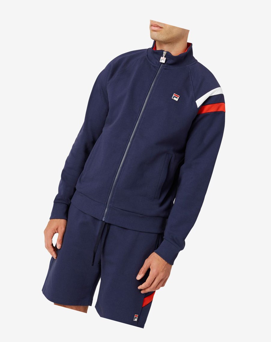 Fila Stance Pista Jacket 410 Peacoat | 47IPFRQUC