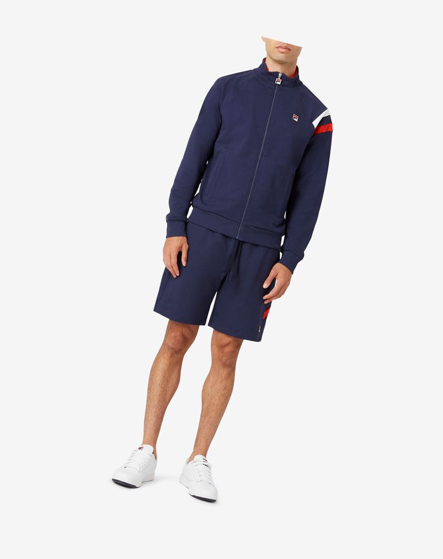 Fila Stance Pista Jacket 410 Peacoat | 47IPFRQUC