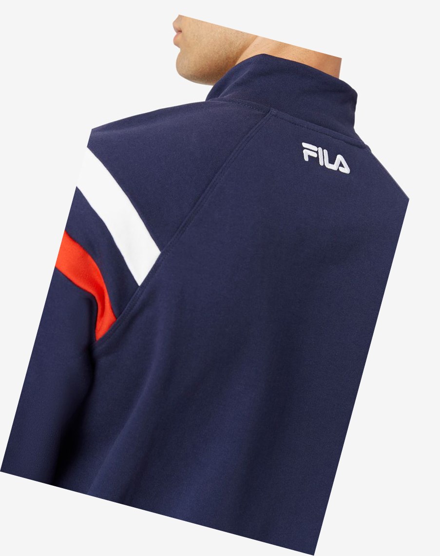 Fila Stance Pista Jacket 410 Peacoat | 47IPFRQUC