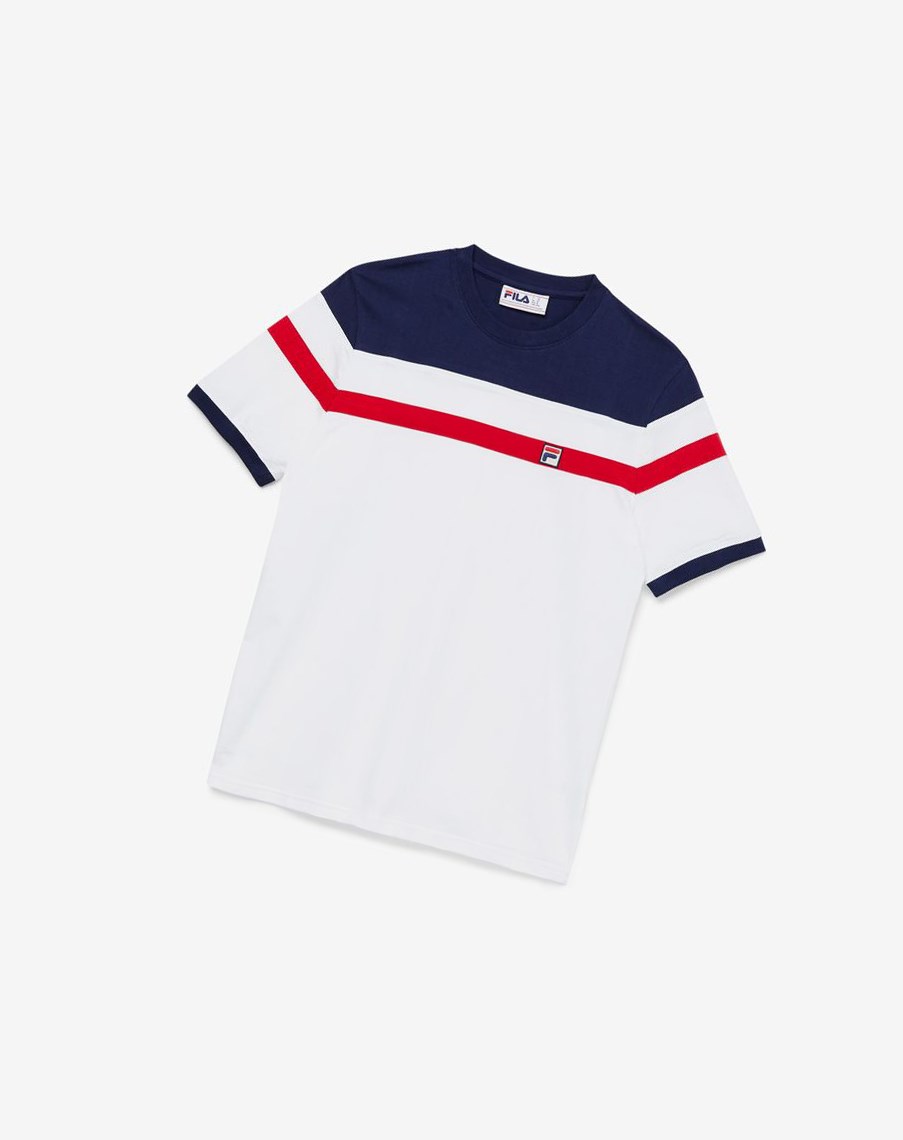 Fila Sten Tee Blancas | 08FWEKXTC