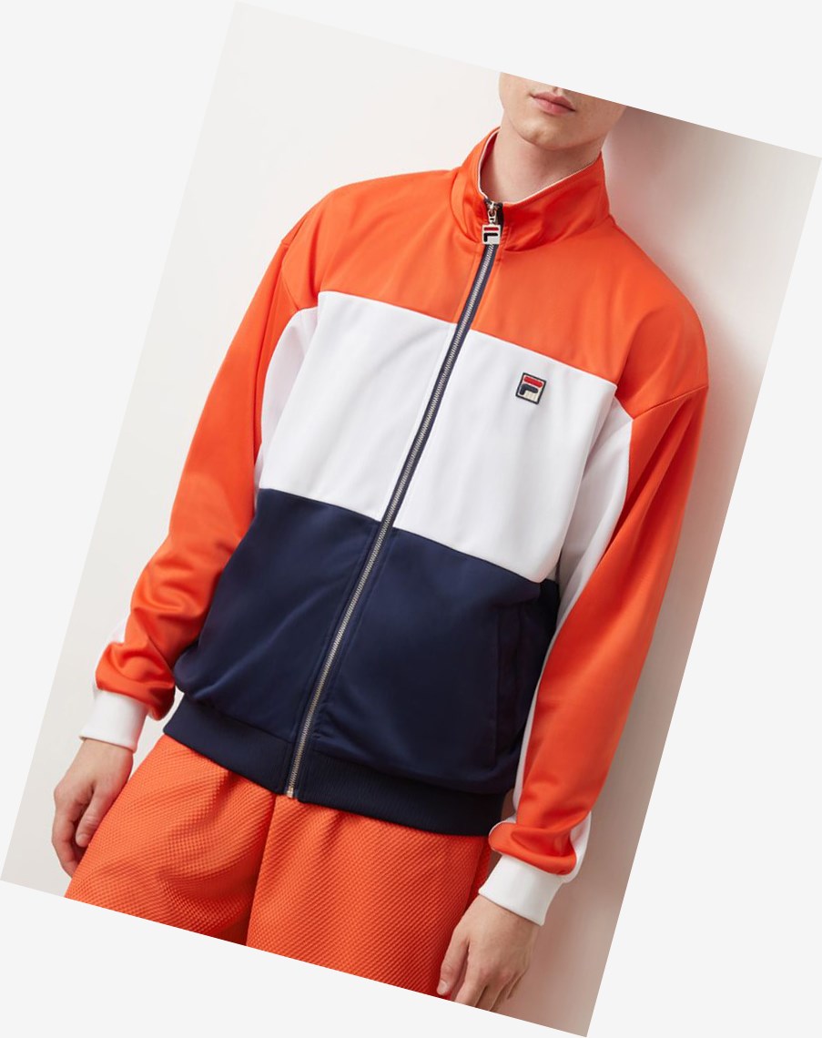 Fila Sterling Pista Jacket Ctom/Wht/Peac | 02RVTYIZM