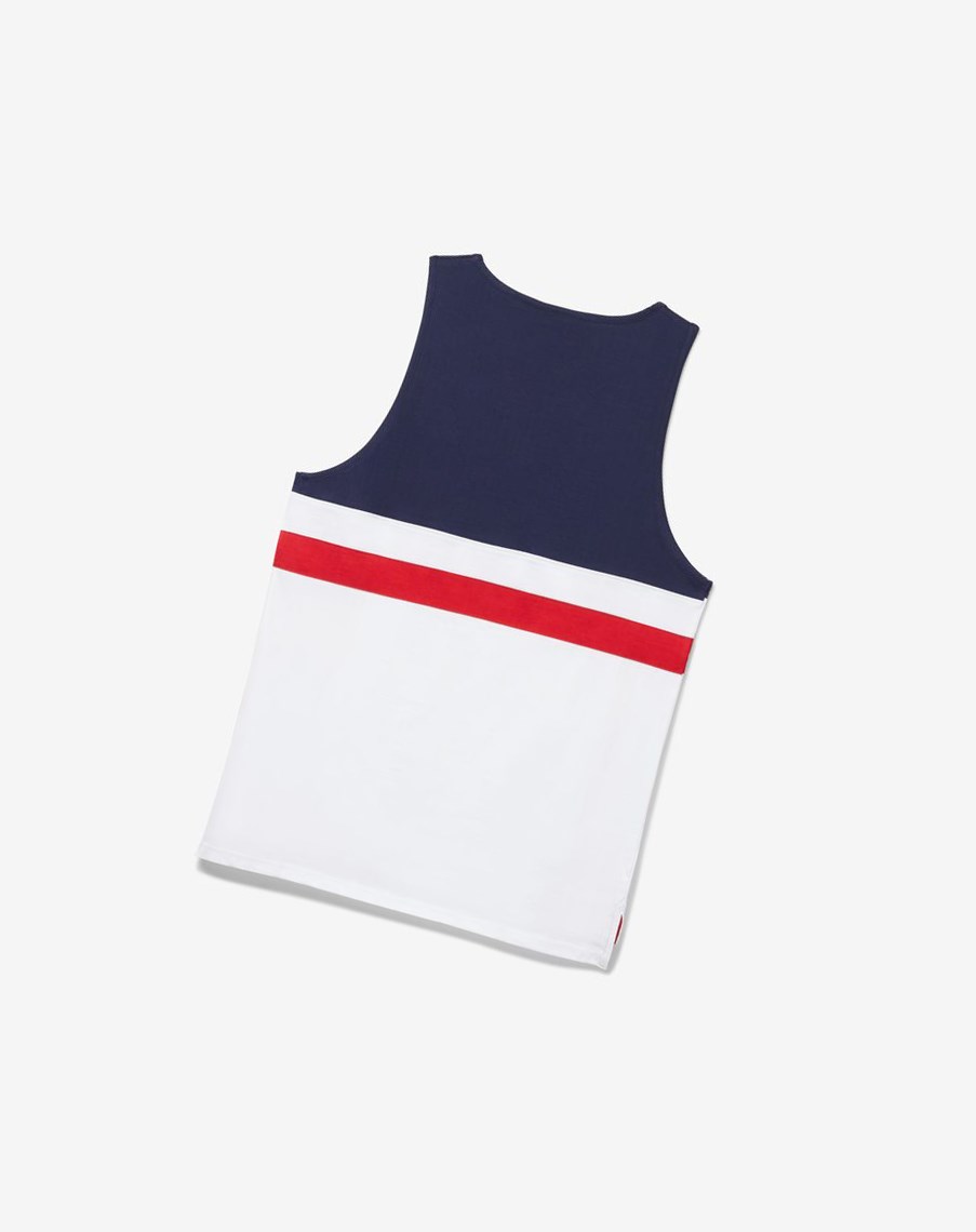 Fila Stoke Tank Blancas Azul Marino Rojas | 51NQSFJAH