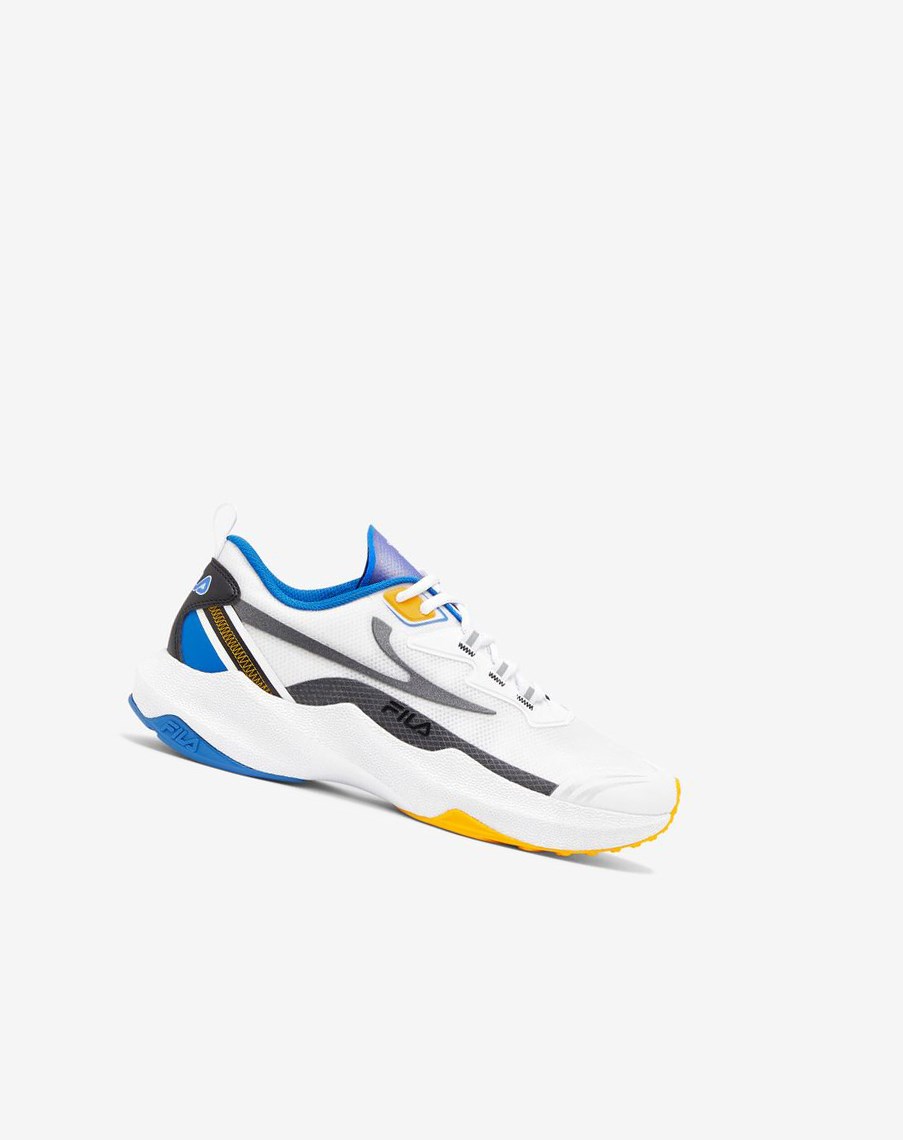 Fila Tactik 3 Stimulus Tenis Shoes Blancas Azules Doradas | 76YJLBMUG